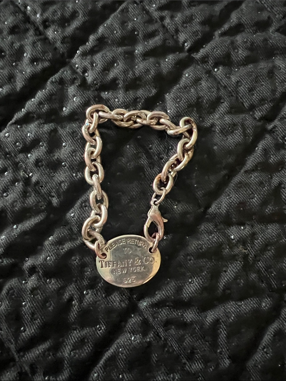 Tiffany & Co. Silver Return to Tiffany Oval Tag Link Bracelet not authenticated